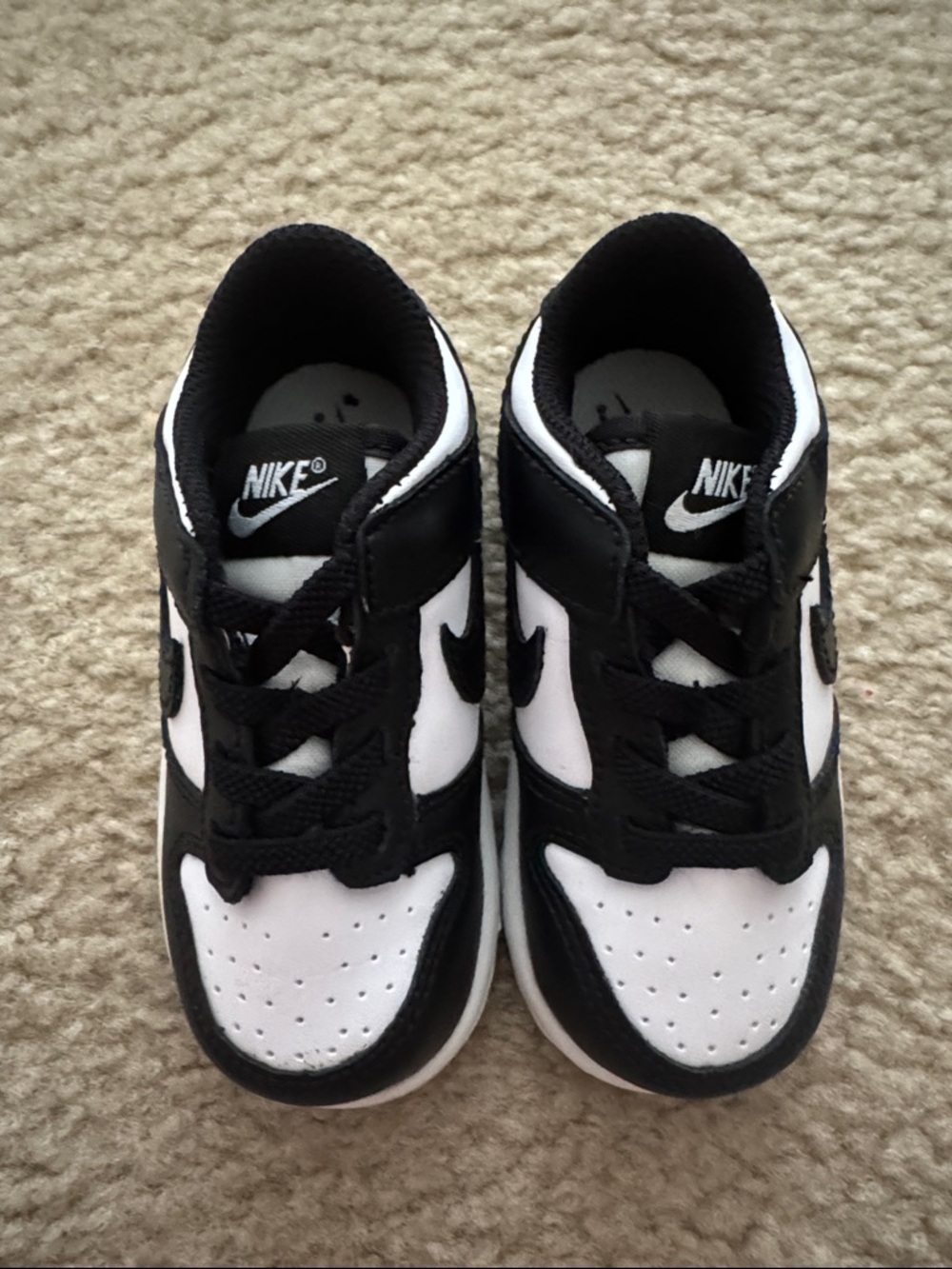 Nike Kids Black and White Low-Top Sneakers